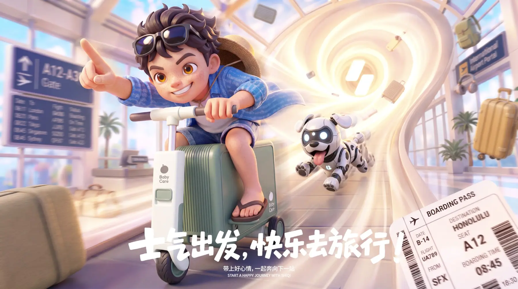 士气出发旅行主题运营视觉